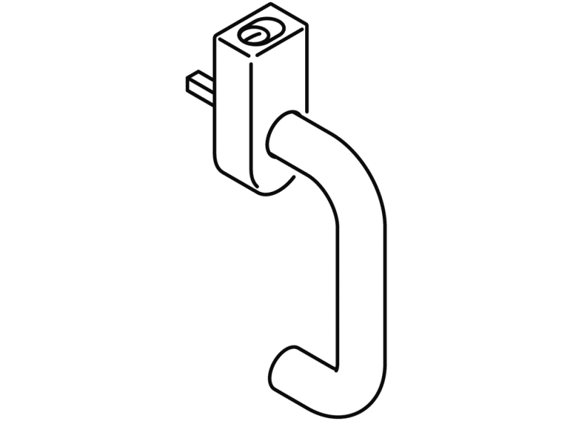 111XAFGA.1 оконная ручка HEWI System 111 | Edelstahl  - Вид №2