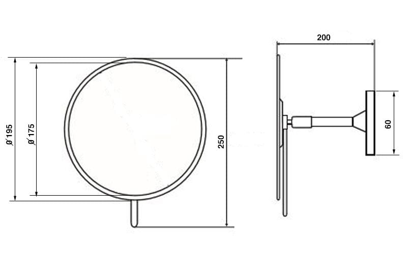 Настенное круглое увеличительное зеркало Spekkio Eta ARCH-00071269 - Вид №2