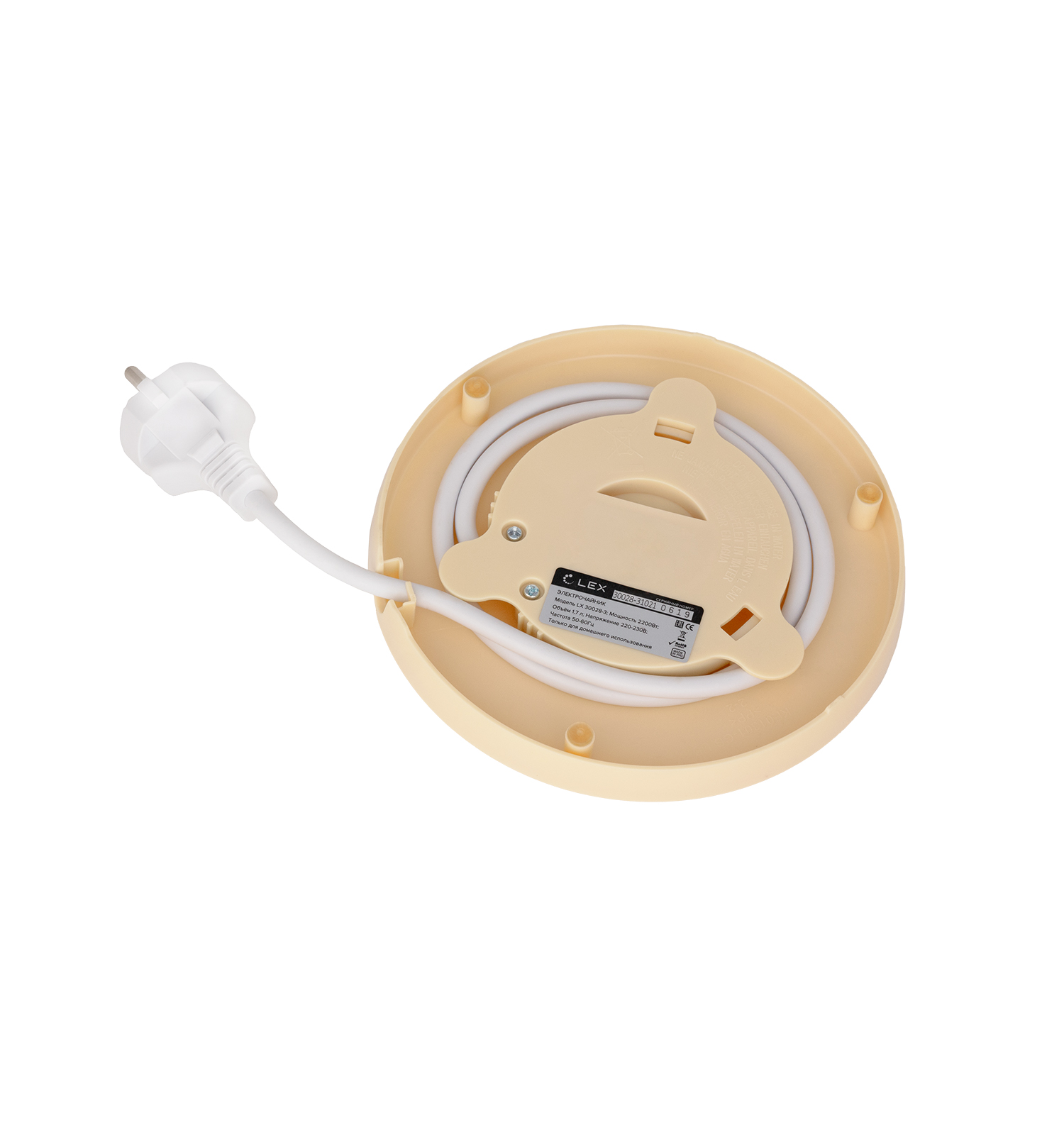 5361009 Электрочайник LEX LX 30028-3 бежевый STDN-0057746 - Вид №4