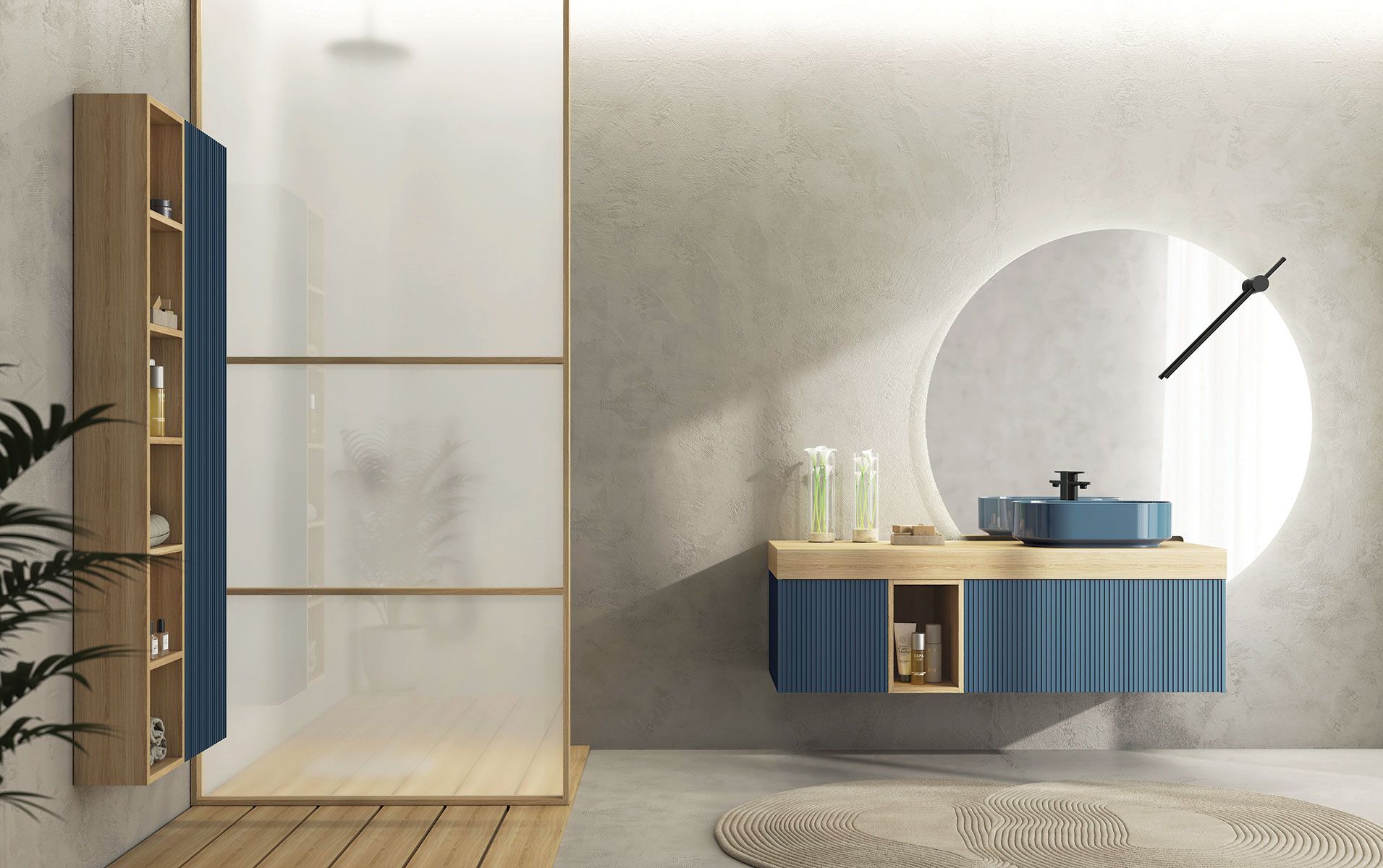 Деревянный подвесной шкаф для умывальника с выдвижными ящиками LEGNOBAGNO Re-Stretch ARCH-00053737 - Вид №7