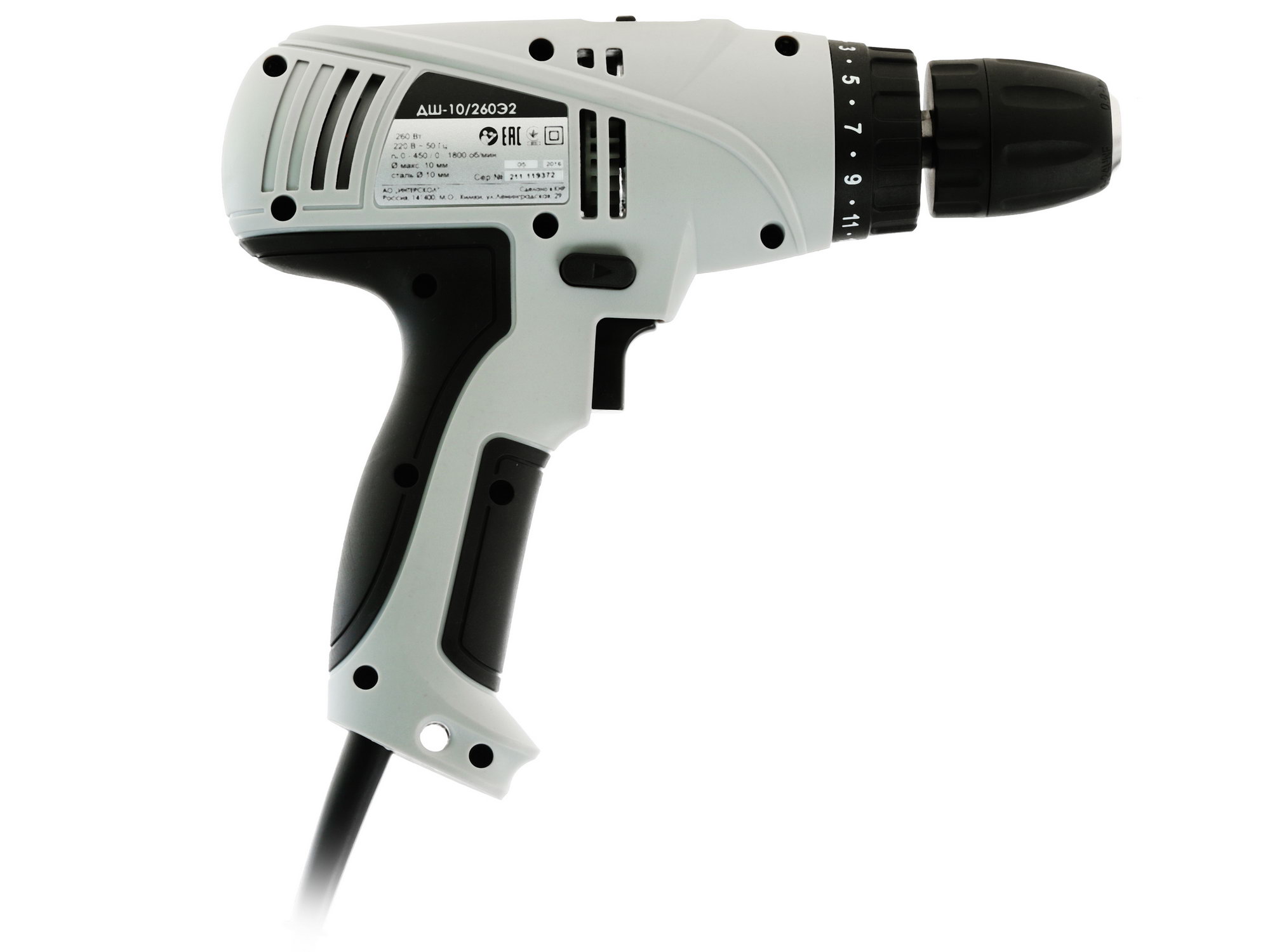 Дрель-шуруповерт Интерскол ДШ-10/260Э2 1052503 STDN-0136039 - Вид №1