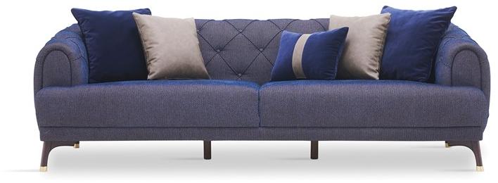 Enza Home Тафтинговый 3-местный диван из ткани Navona sun-id-1516562 - Вид №6