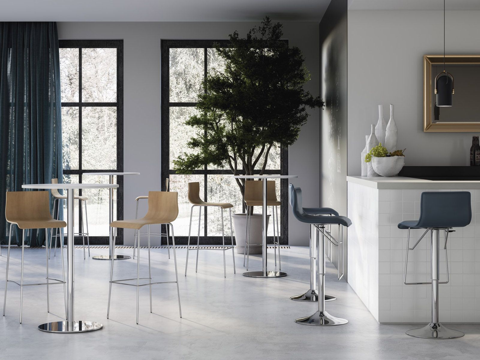 Регулируемая высота высокий поворотный стул SITLOSOPHY® Upper ARCH-00117556 - Вид №2