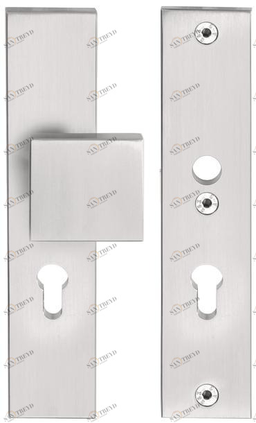 Formani Ручка двери из нержавеющей стали с замком на пластине Square Lsq60-50