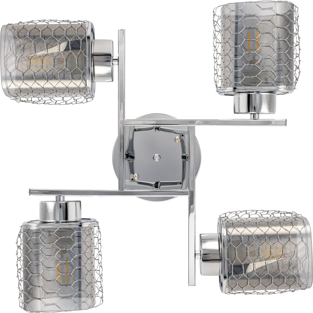 Люстра потолочная Ritter Palermo 52522 6 4 лампы Е27 цвет хром STLM-2119844 - Вид №2
