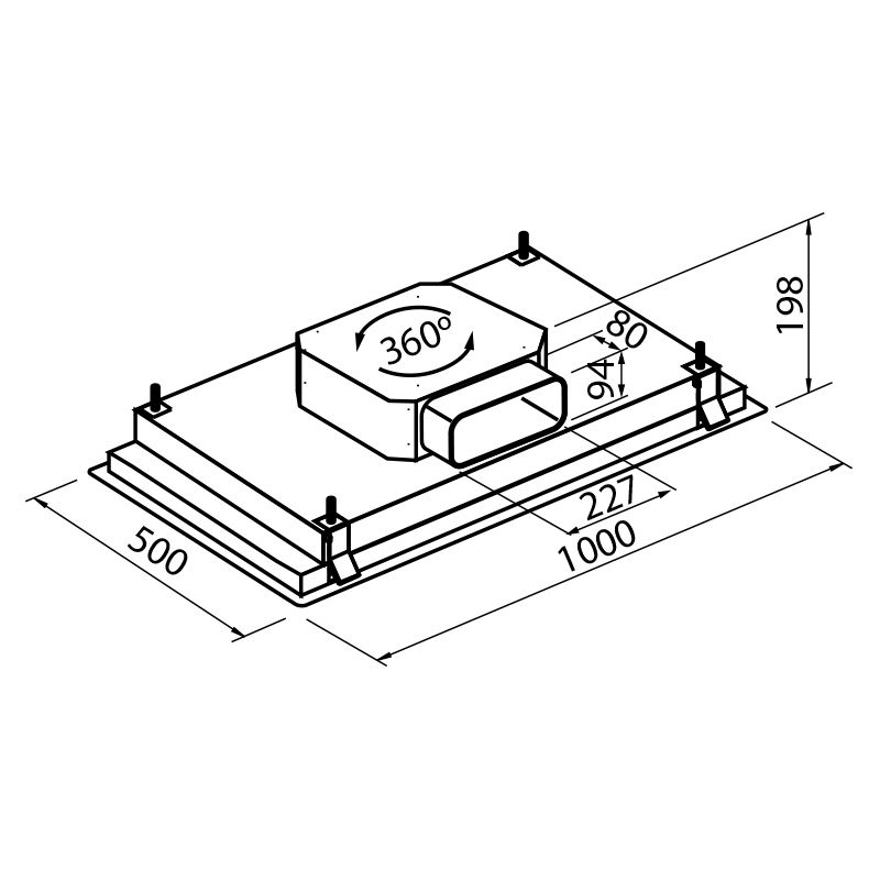 2522100 Вытяжка New Sky 100 inox 2522100 Fosterspa  - Вид №1