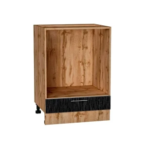 91939944 Шкаф для духовки Василиса 60x81.60x47.80 см фасад черный МДФ каркас дуб вотан ЛДСП Kameol STLM-1331747
