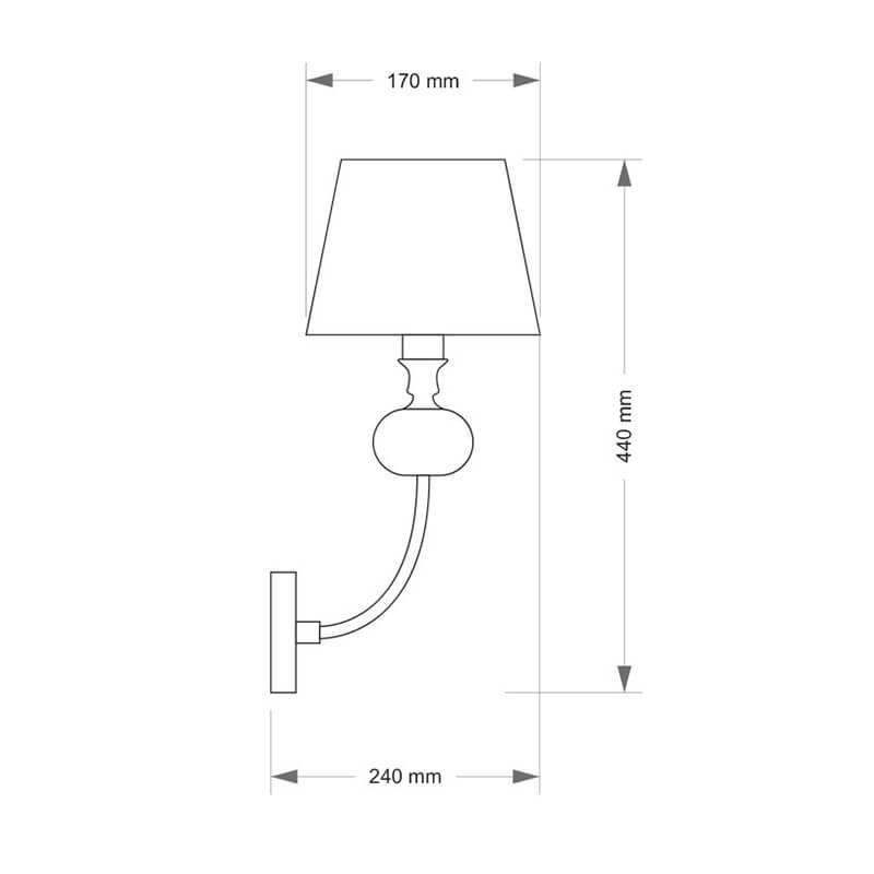 Бра настенное черное Kutek Mood Narni NAR-K-1(CZ) KUTEK NARNI 00-3888822 Черный  - Вид №2