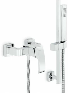 newform Смеситель для душа, однорычажный, на 2 отверстия, с ручным душем X-sense 62555+62556