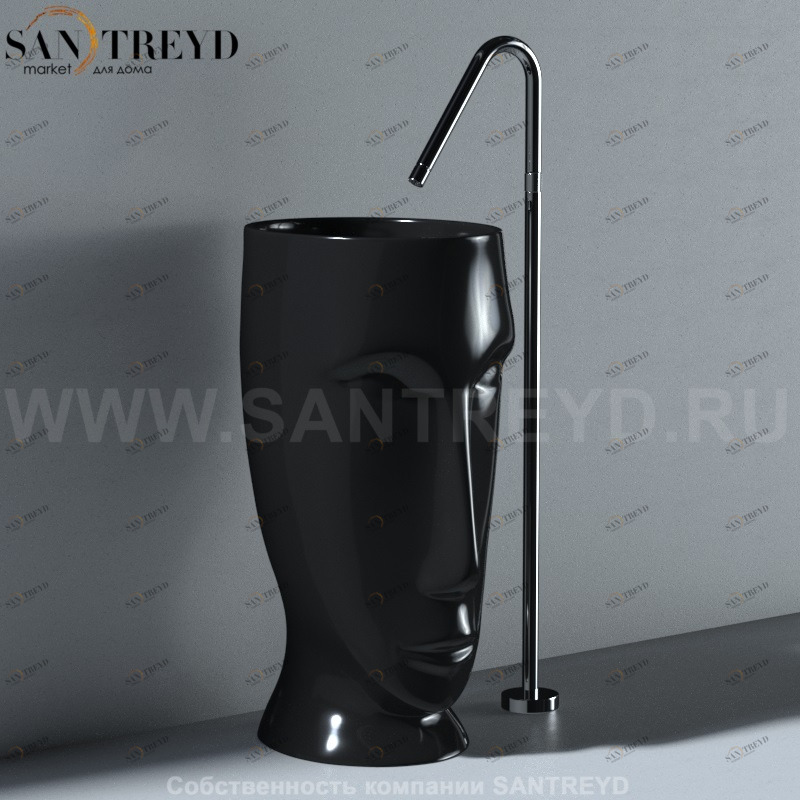 4741K04 Напольная раковина стоящая круглая Kerasan Artwork