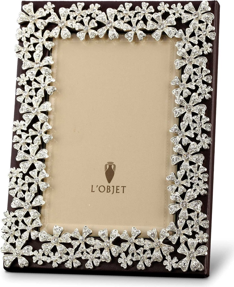 10575445 L’Objet Фоторамка 13х18см "Гирлянда" (платиновое покрытие, кристаллы Сваровски) п/к Латунь 