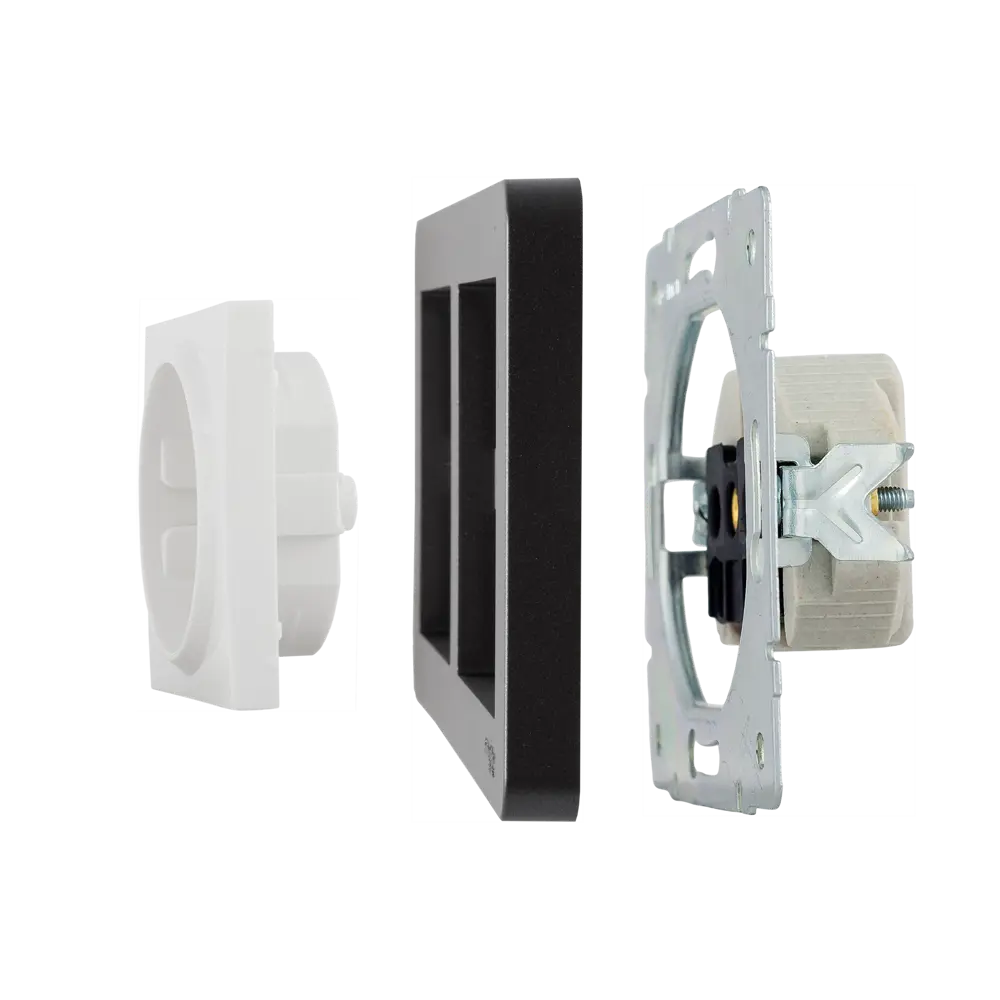 Двухместная рамка SYSTEME ELECTRIC W59 для розеток и выключателей - графит 82593334 STLM-0030827 - Вид №3