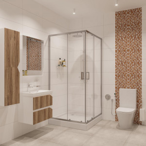 Душевое ограждение NG- 6608-08 (90*90*190) квадрат, двери раздвижные, 1 место