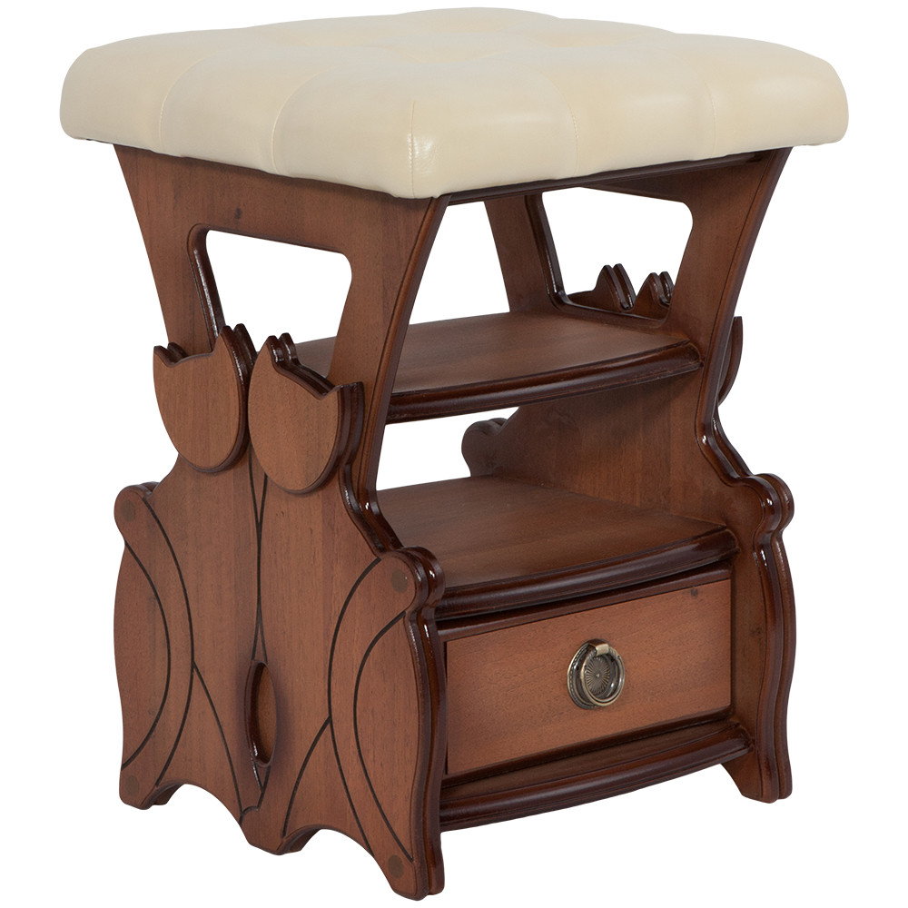 11178 Табурет Марта 2 с ящиком Орех Ваниль BOGACHO 4627138236499