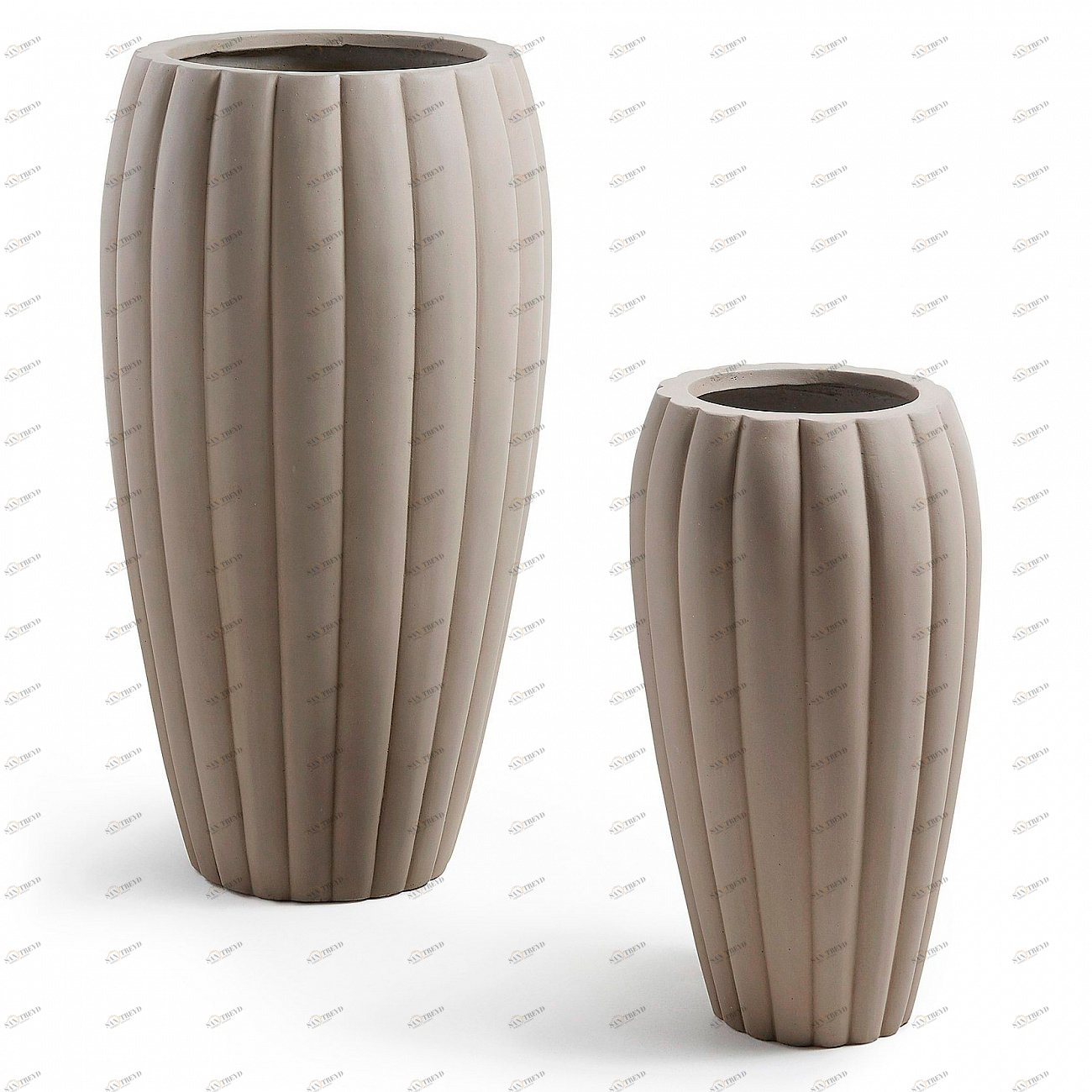 Ваза бетонная серая Linn от La Forma, 2 штуки LA FORMA LINN 342694 Серый 