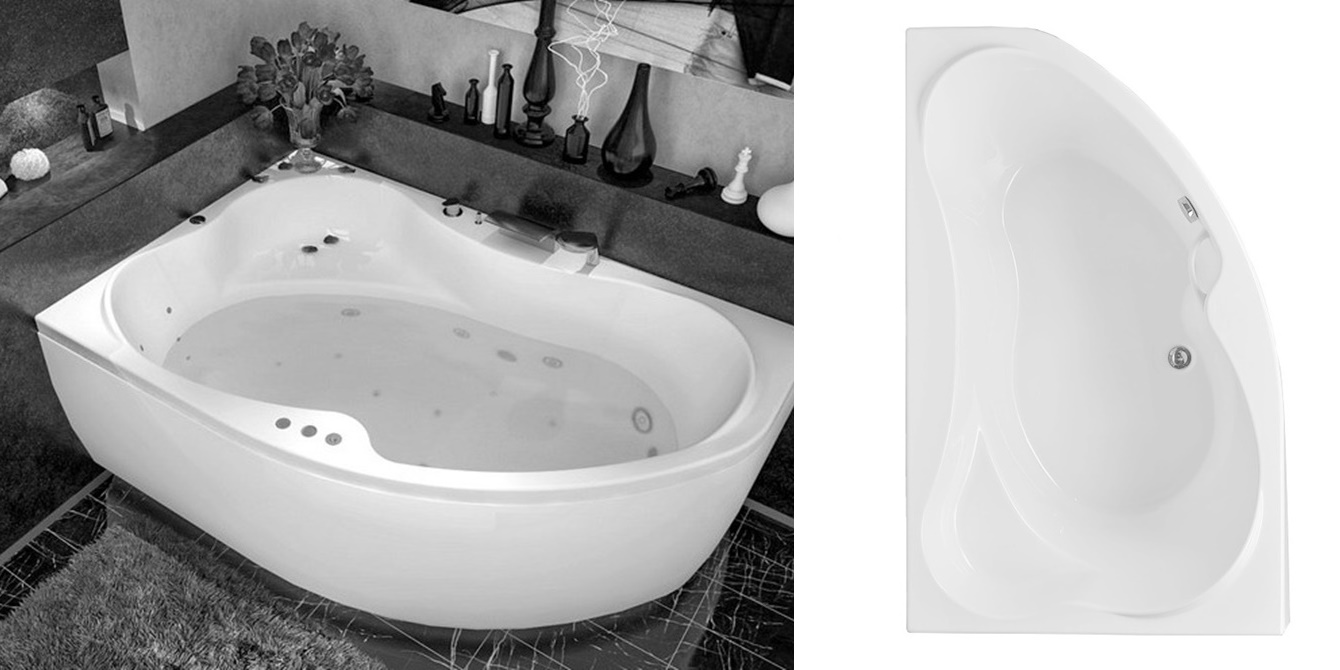 Акриловая ванна Aquanet Capri 160x100 L 00174403 - Вид №3