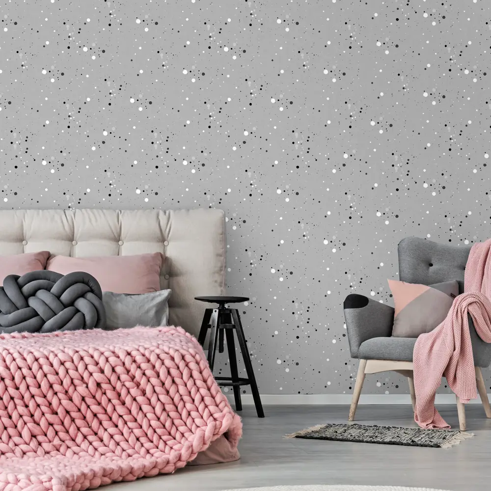 Обои флизелиновые Ateliero Goroshek серые 1.06 м At283757Э STLM-2201386 - Вид №2