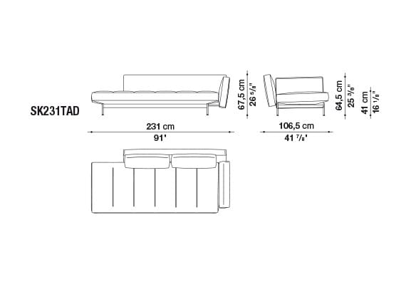 Секционный диван из ткани B&B Italia SAKé ARCH-00142615 - Вид №22