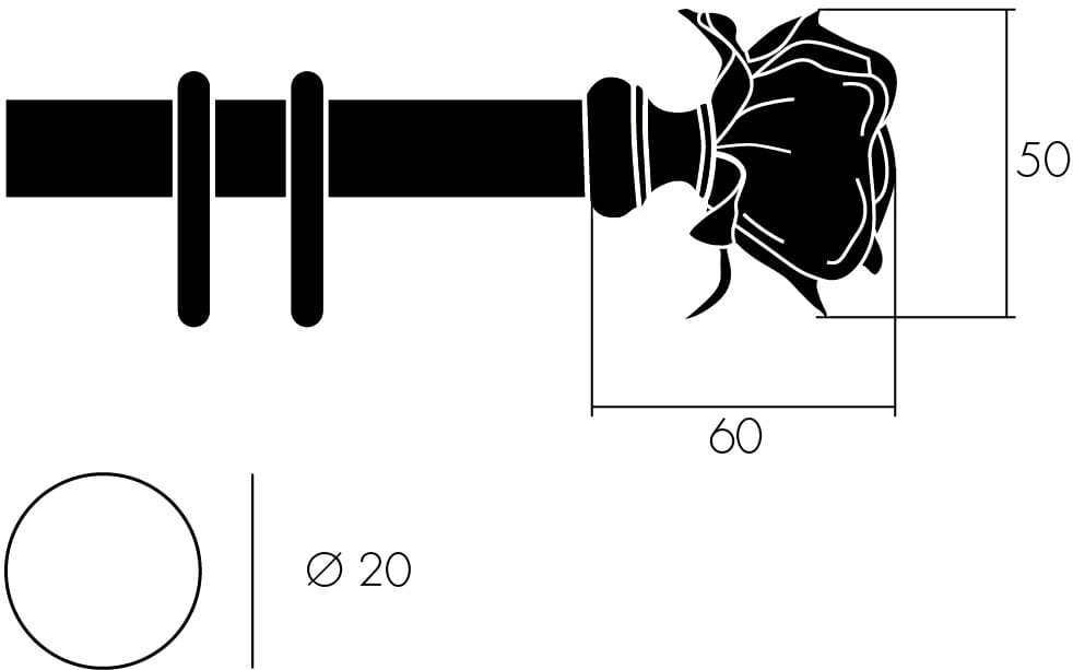 Железный карниз Frandoli розы ARCH-00006435