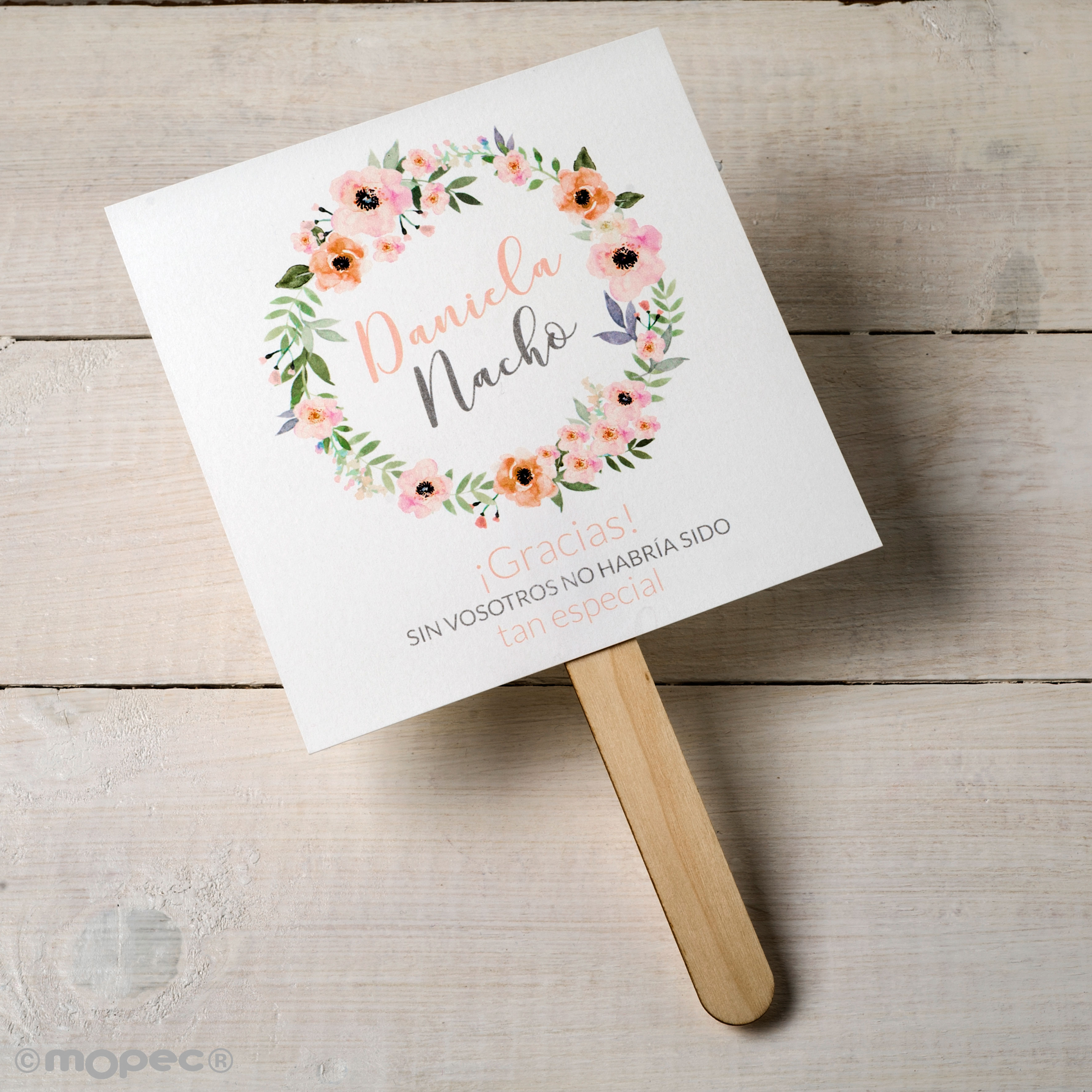 WX454.1 Пай пай Бумажный веер, «цветочная корона», 100 единиц. Dekoraniaevents Bodas  - Вид №1