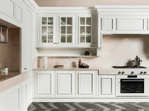 L'Ottocento Линейная деревянная кухня с ручками Floral