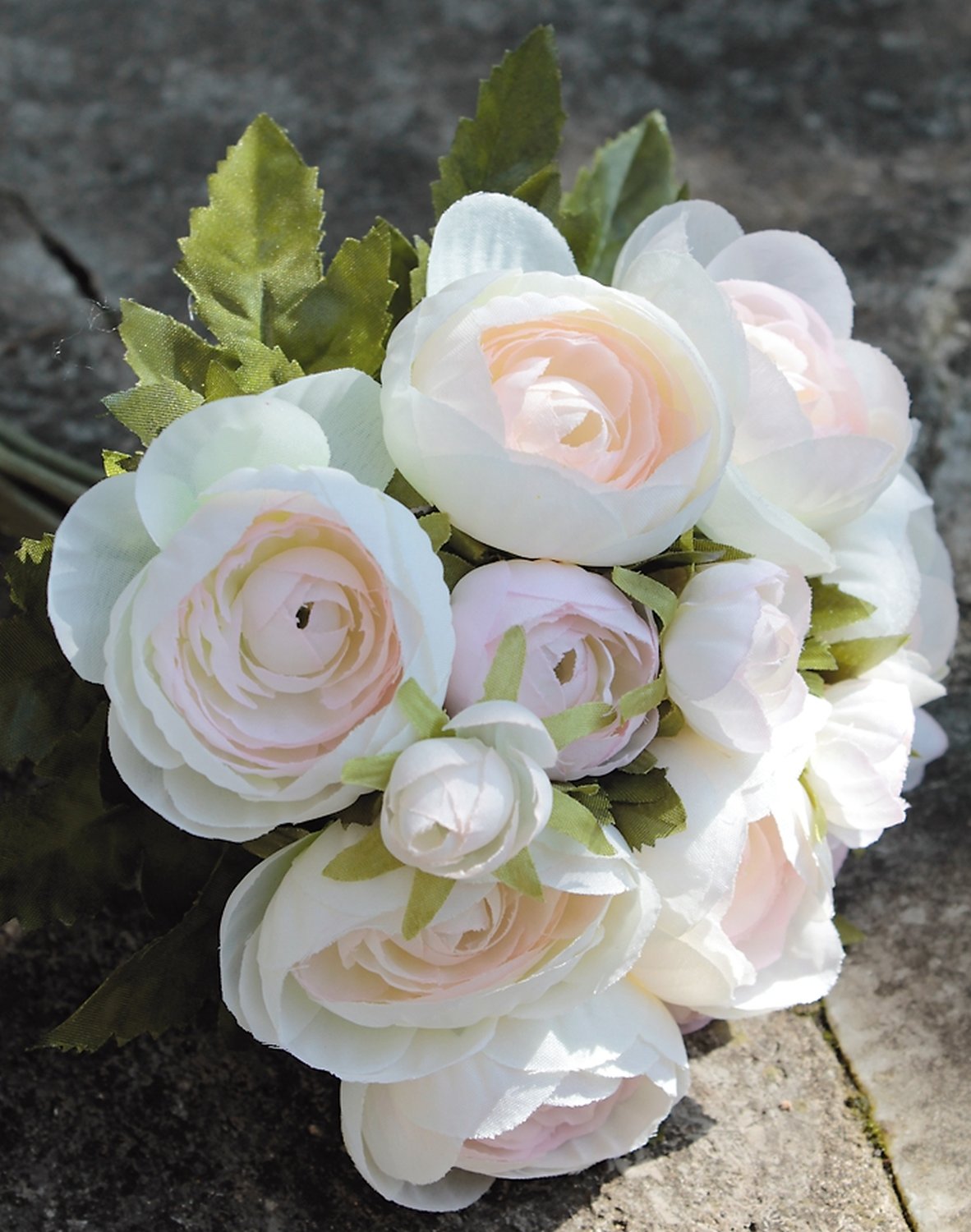 3632 705 a3 Искусственный куст лютика, 20 см, Ø 20 см, бело-розовый H-andreas  - Вид №2