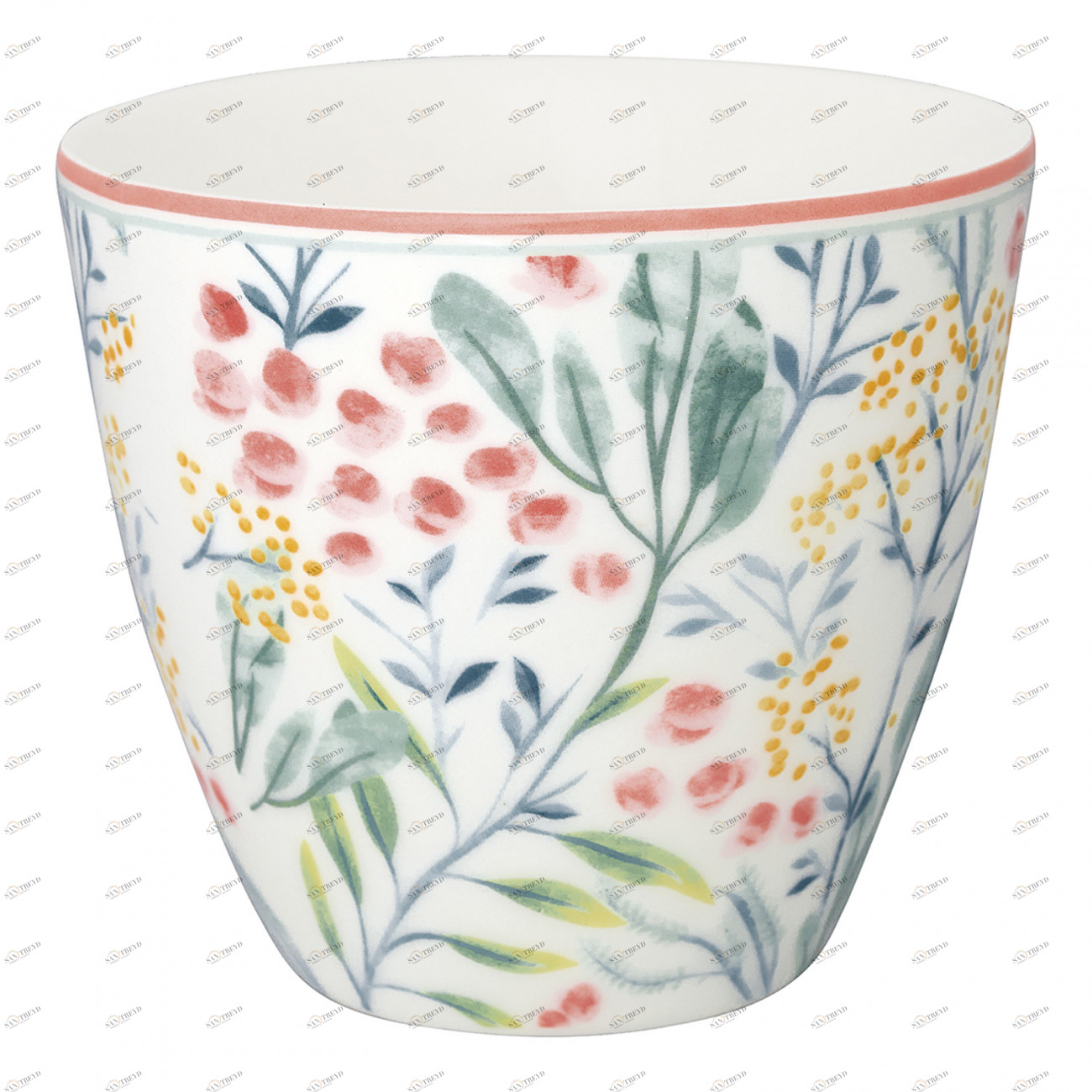 Стакан "Megan white" LE-VILLAGE ЦВЕТЫ 224141 Белый;голубой;розовый 