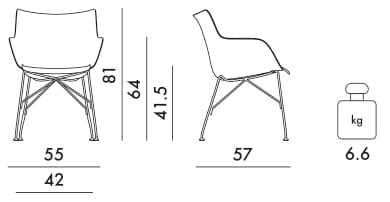 Стул из ясеня с подлокотниками Kartell Smart Wood ARCH-00134905 - Вид №14