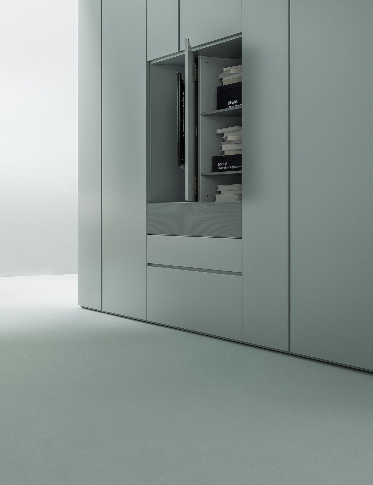 Шкаф с открывающейся ТВ-стойкой Caccaro Grafik ARCH-00036551 - Вид №1