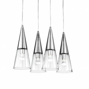 Дизайнерский подвесной светильник Ideal Lux Cono SB3 Cromo IDEAL LUX ДИЗАЙНЕРСКИЕ 102213 Хром