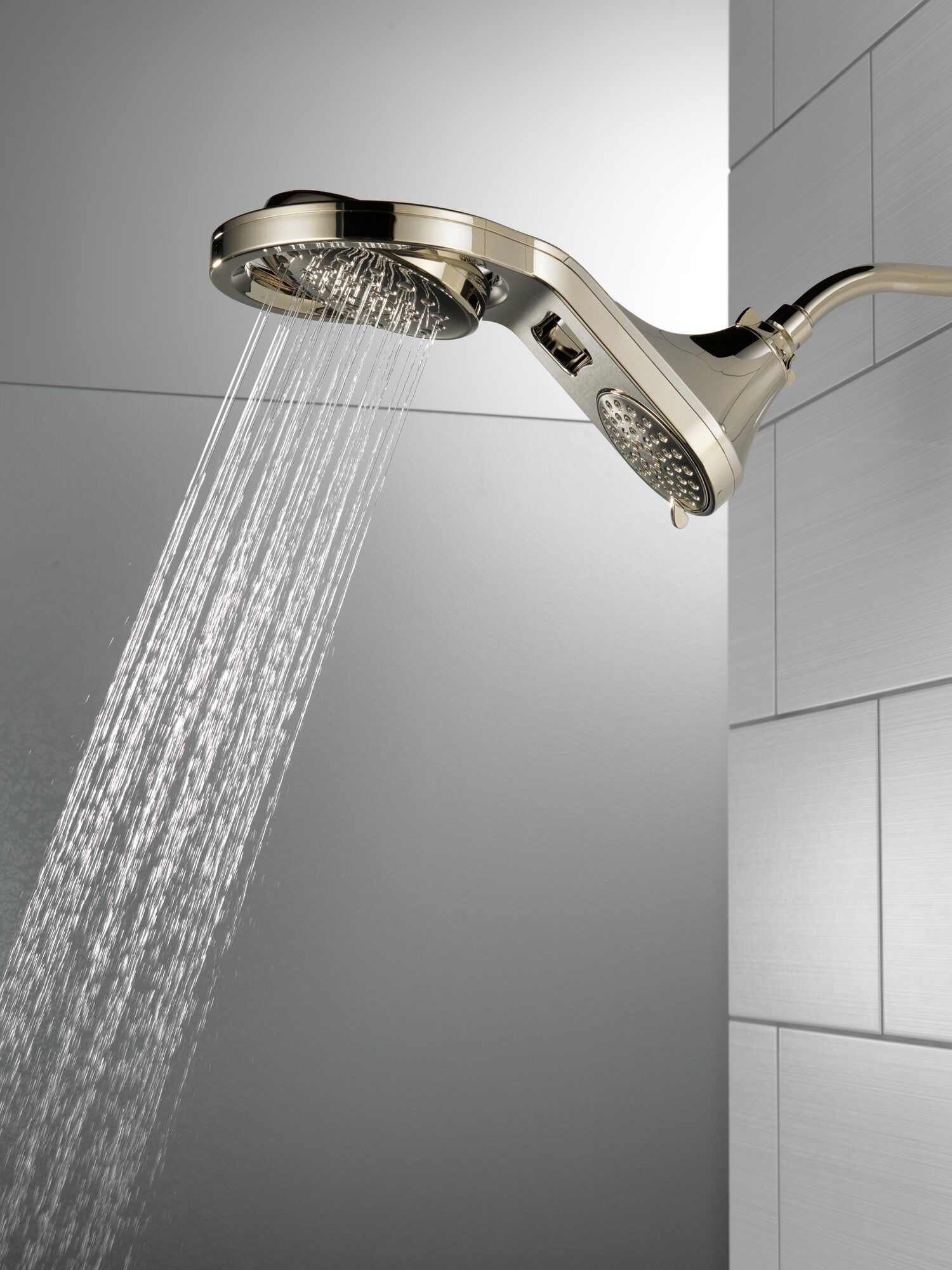 58580-PN-PK HydroRain® 5-настройка душевая лейка два в одном Delta Faucet Universal Showering Полированный никель  - Вид №3