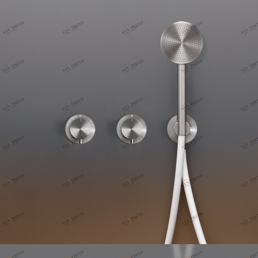 Настенный термостатический смеситель набор для ванной / душем с системой Acqua Stop, 2/3 ходовой переключающий и рондо для душа Ø 80 м т  MIL116H CEADESIGN 