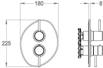 Fir Italia Смеситель для душа с переключателем Synergy open 93 9380178 - Вид №1