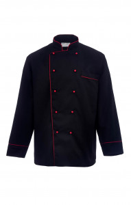 66007 Куртка поварская "Люкс" черная  Повар  размер 44-46/182-188