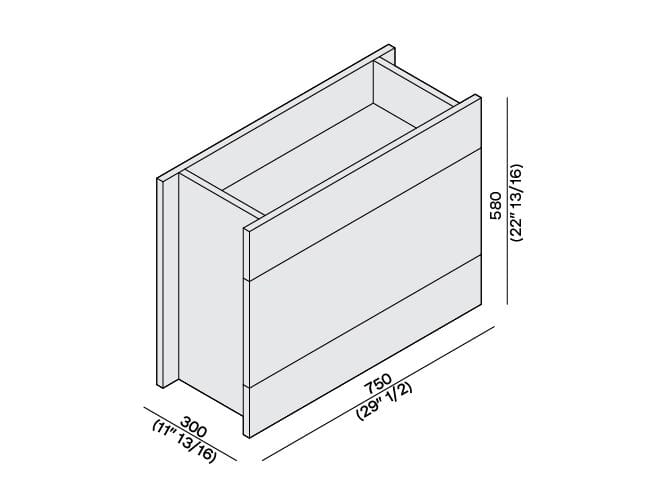 Мраморный напольный шкаф для ванной комнаты с ящиками LUCE DI CARRARA Passage ARCH-00093102 - Вид №6