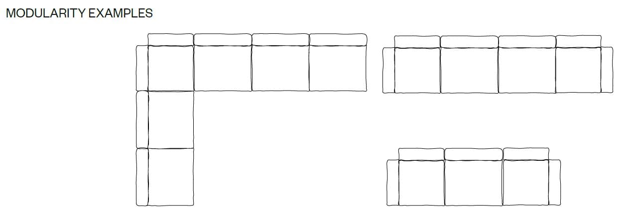 Модульный бархатный диван BD Barcelona PILLOW CORDUROY ARCH-00069469 - Вид №19