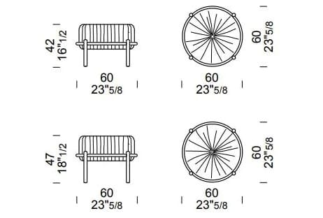 Круглый пуф из ткани Borzalino Bonbon ARCH-00120897 - Вид №12