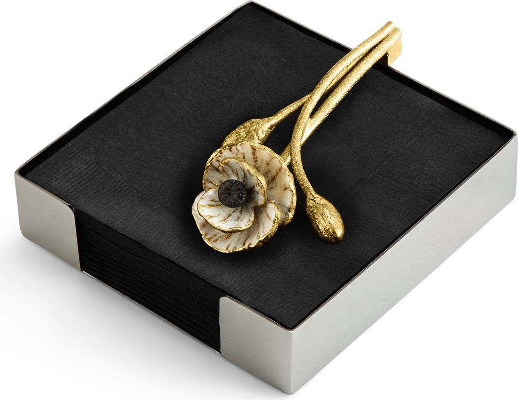 10642292 Michael Aram Подставка для салфеток Michael Aram Анемоны 13см, сталь нержавеющая Сталь нержавеющая 