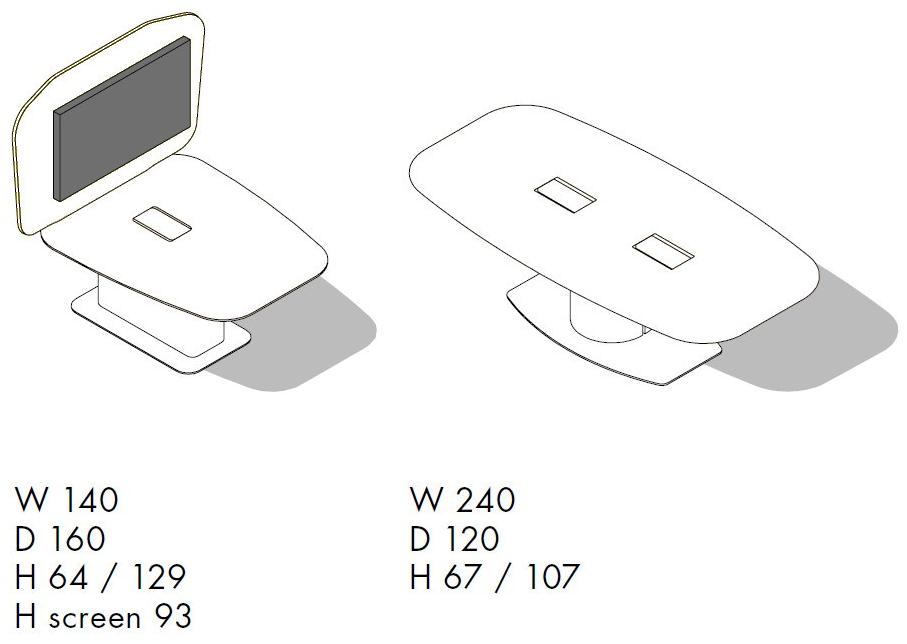Sinetica Мультимедийный стол для переговоров из дерева с регулируемой высотой You fit sun-id-1434657 - Вид №3