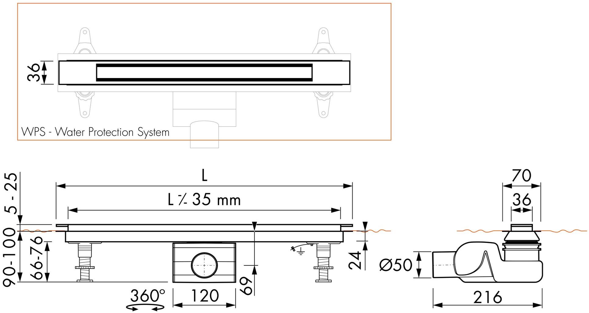 ESS Easy Drain Трап для душа из нержавеющей стали Xs sun-id-1360627 - Вид №8