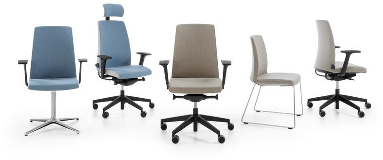 profim Стул с обивкой из ткани с 4 спицами и подлокотниками Motto sun-id-1428084 - Вид №2