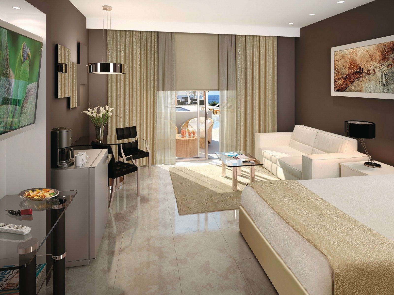 Моторизованный алюминиевый рельс для завитых штор Mottura Power ARCH-00102092