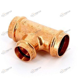 Тройник пресс 35x28x35 медный IBP P513003528035