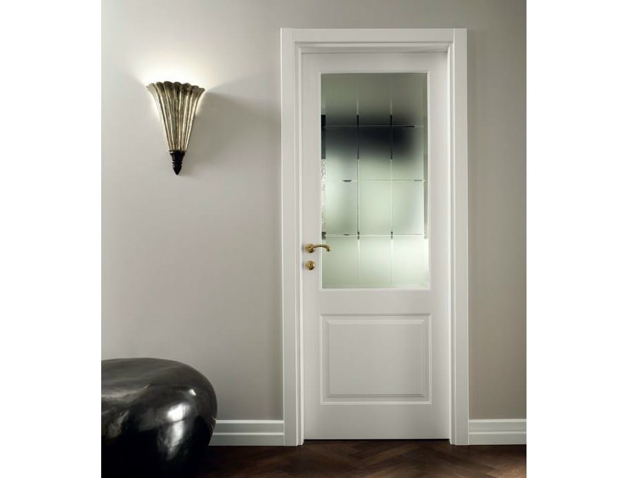Классический стиль лакированная распашная дверь со стеклом GAROFOLI Mirabilia ARCH-00078669 - Вид №1