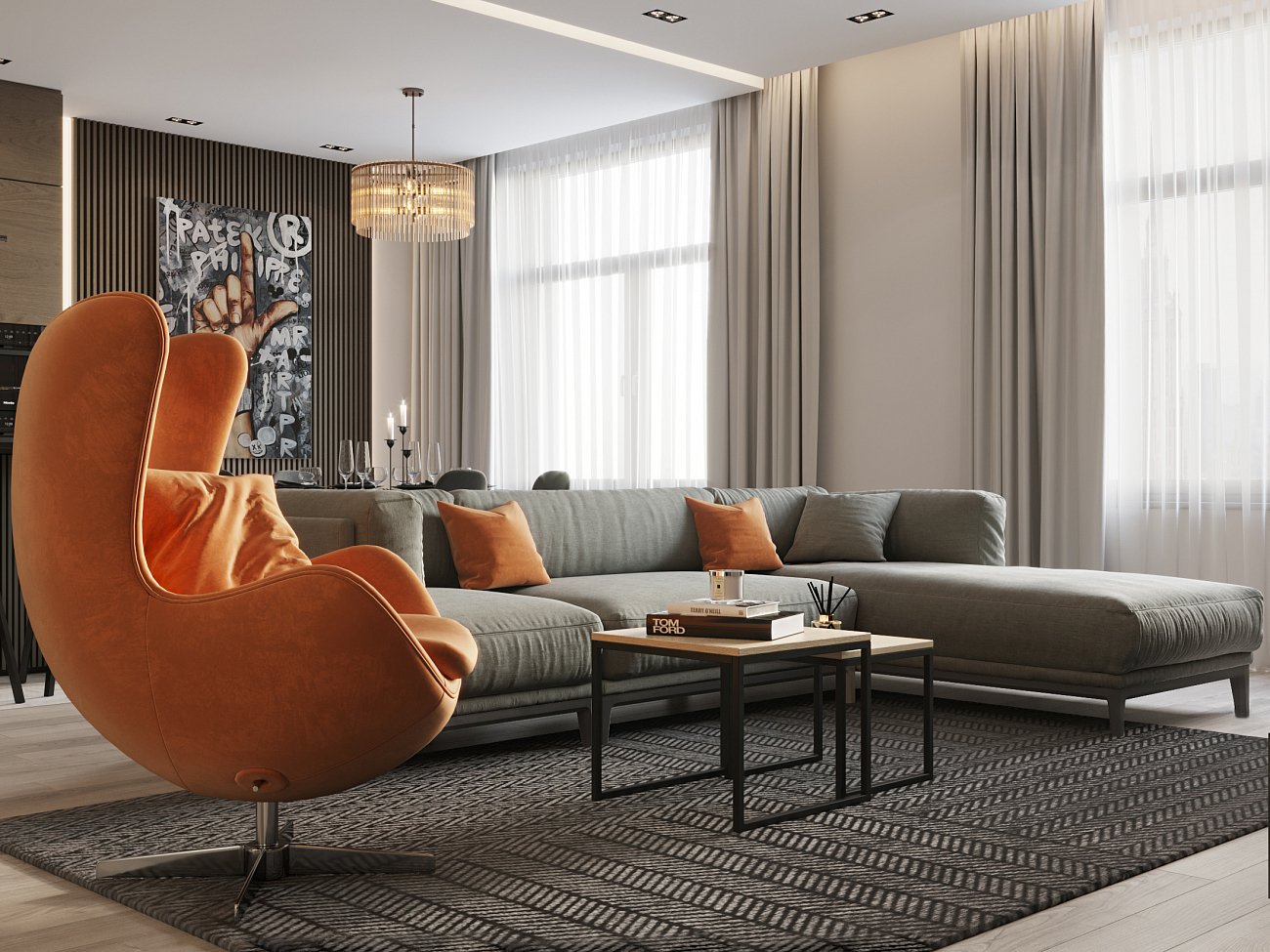 Диван Case угловой коралловый THE IDEA ДИЗАЙНЕРСКИЕ 210546 Розовый  - Вид №12