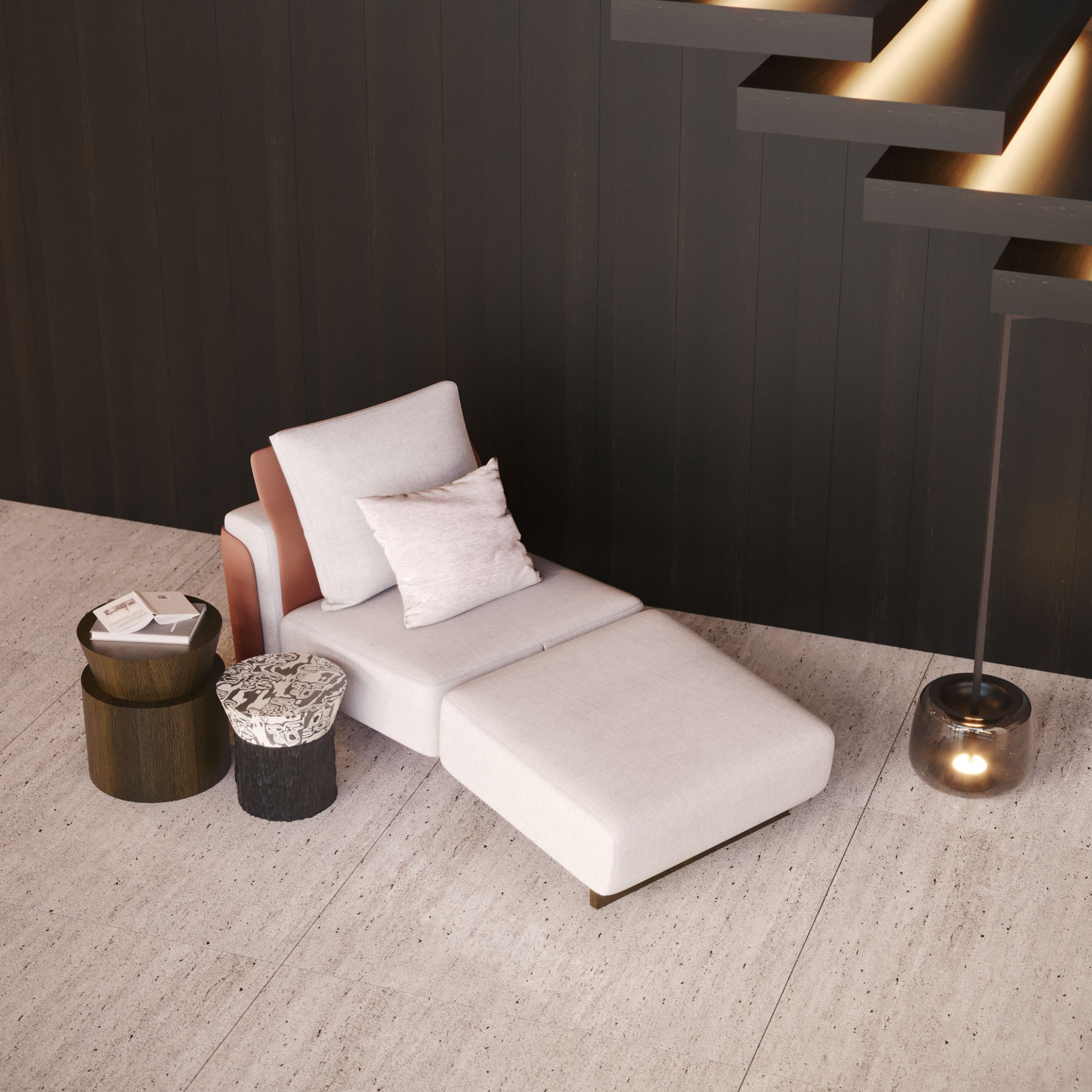 Шезлонг из ткани Stylish Club Margem ARCH-00099193 - Вид №2