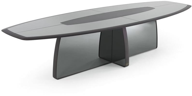 Gianfranco Ferré Home Прямоугольный стол из дерева и стекла sun-id-1516622 - Вид №1