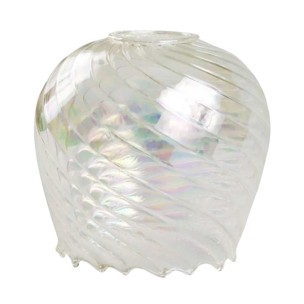 Плафон для люстры Nina Glass Ладера E27 рифленый стеклянный, цвет перламутровый STLM-2118711