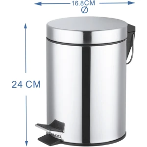 Бак для мусора в ванную комнату KONSENSA Терни 3 л сталь цвет хром