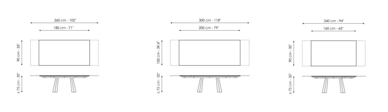 Прямоугольный выдвижной стол BONALDO TORII ARCH-00032422 - Вид №4